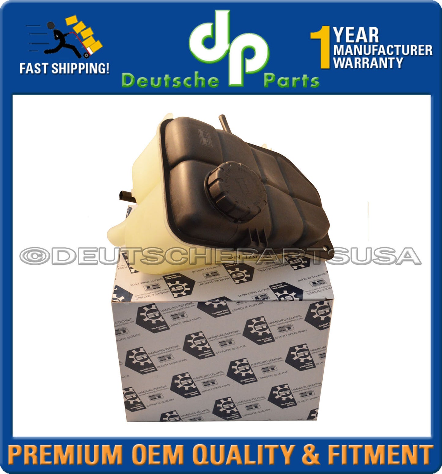 Mercedes-Benz Coolant Recovery Reservoir Expansion Tank + Cap  2035000049 Set 2