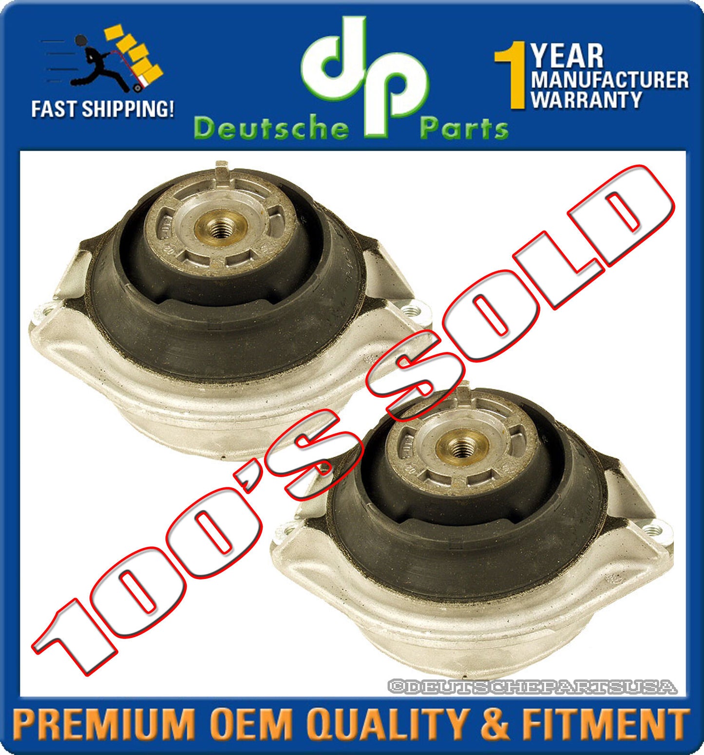 Mercedes Benz W124 W129 S350 S320 Engine Motor Mount Mounts 140 240 22 17 SET 2
