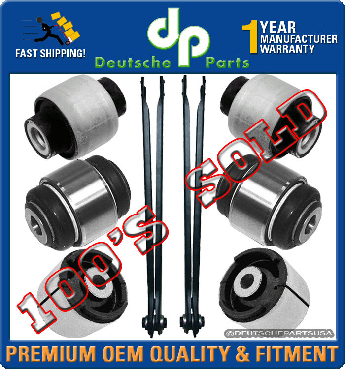 REAR AXLE TRAILING CONTROL ARMS BUSHINGS SUSPENSION for BMW E36 E46 KIT SET 8