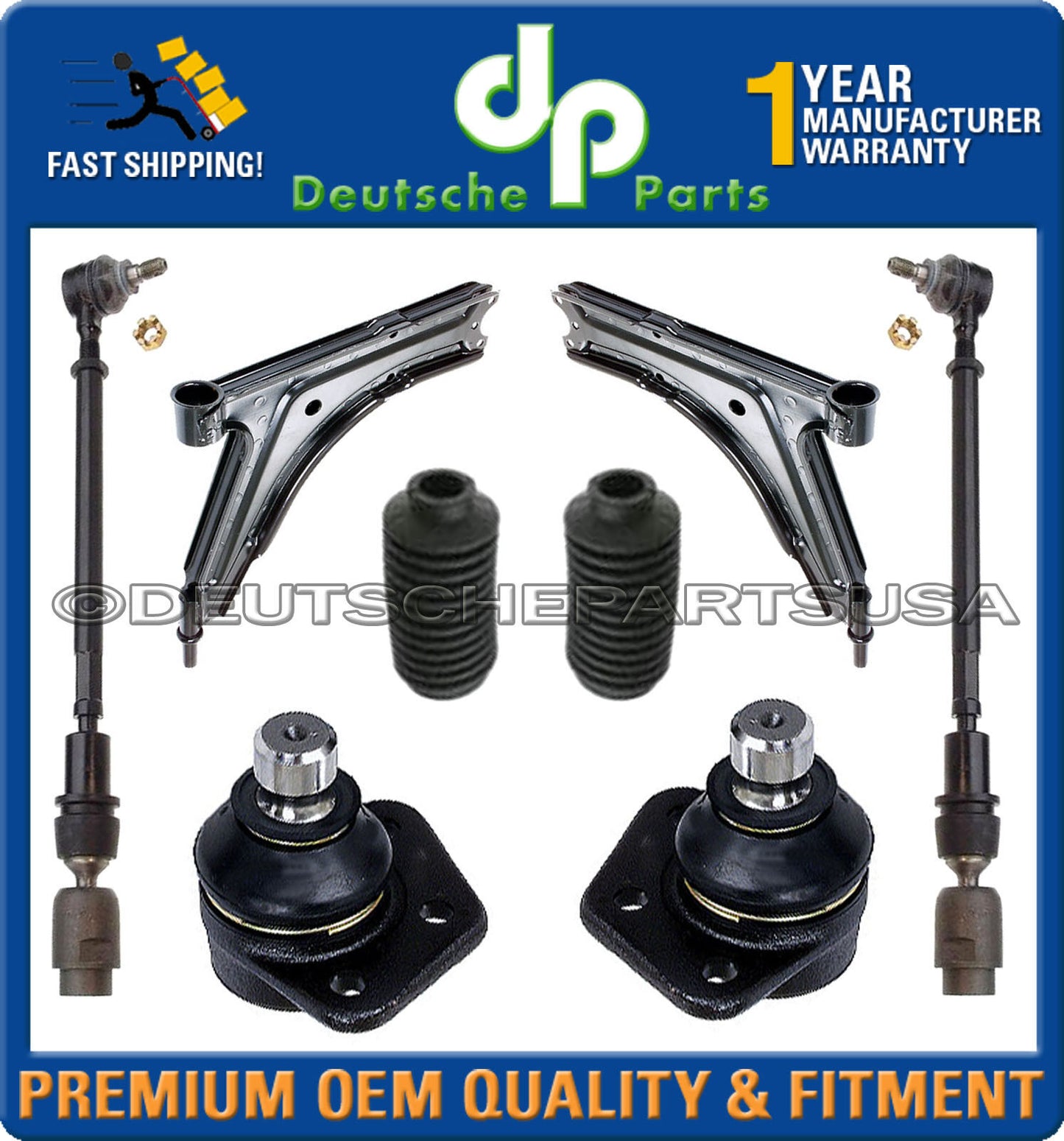 PORSCHE 924 944 & S MANUAL STEERING Control Arm Arms Ball Joint Joints Tie Rods