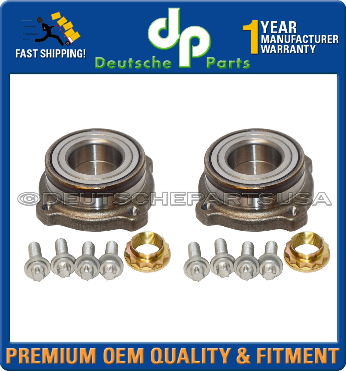 BMW E70 E71 x5 x6 Rear Wheel Bearing Kit Bolt Axle Nut 33 41 6 795 961 Set of 2