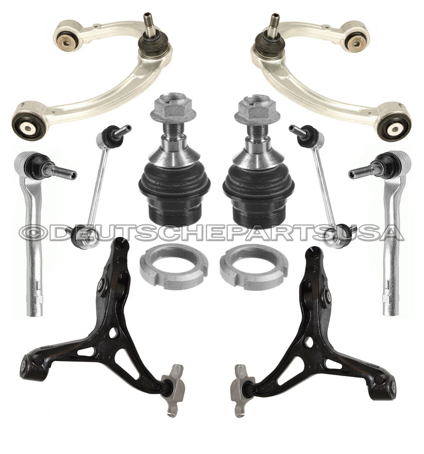 Mercedes W164 ML GL UPPER LOWER Control Arms Ball JointS Bushings SUSPENSION Kit