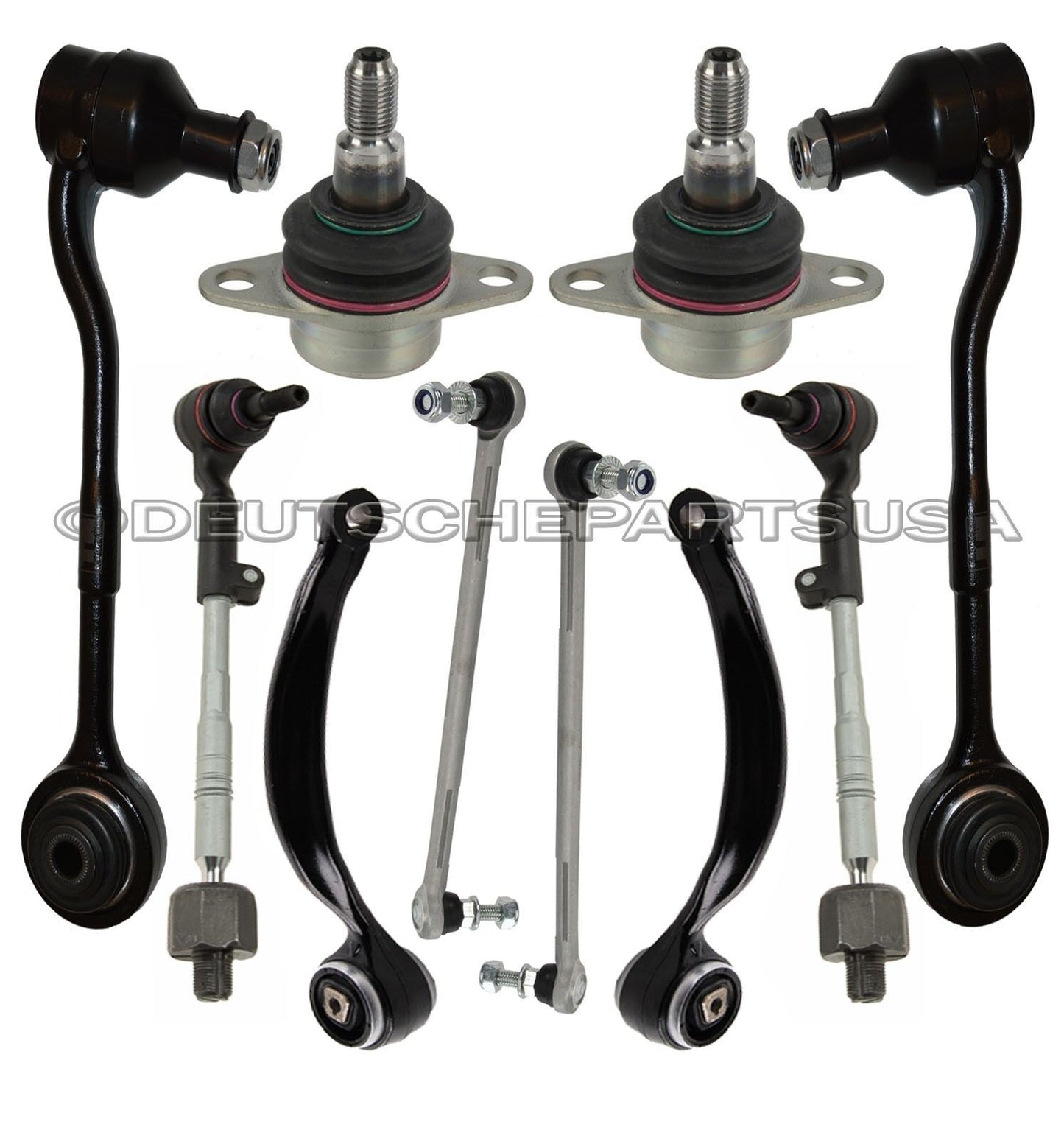 Front + Rear Control Arms Ball Joints for BMW E90 Xi xDrive SUSPENSION Kit 24