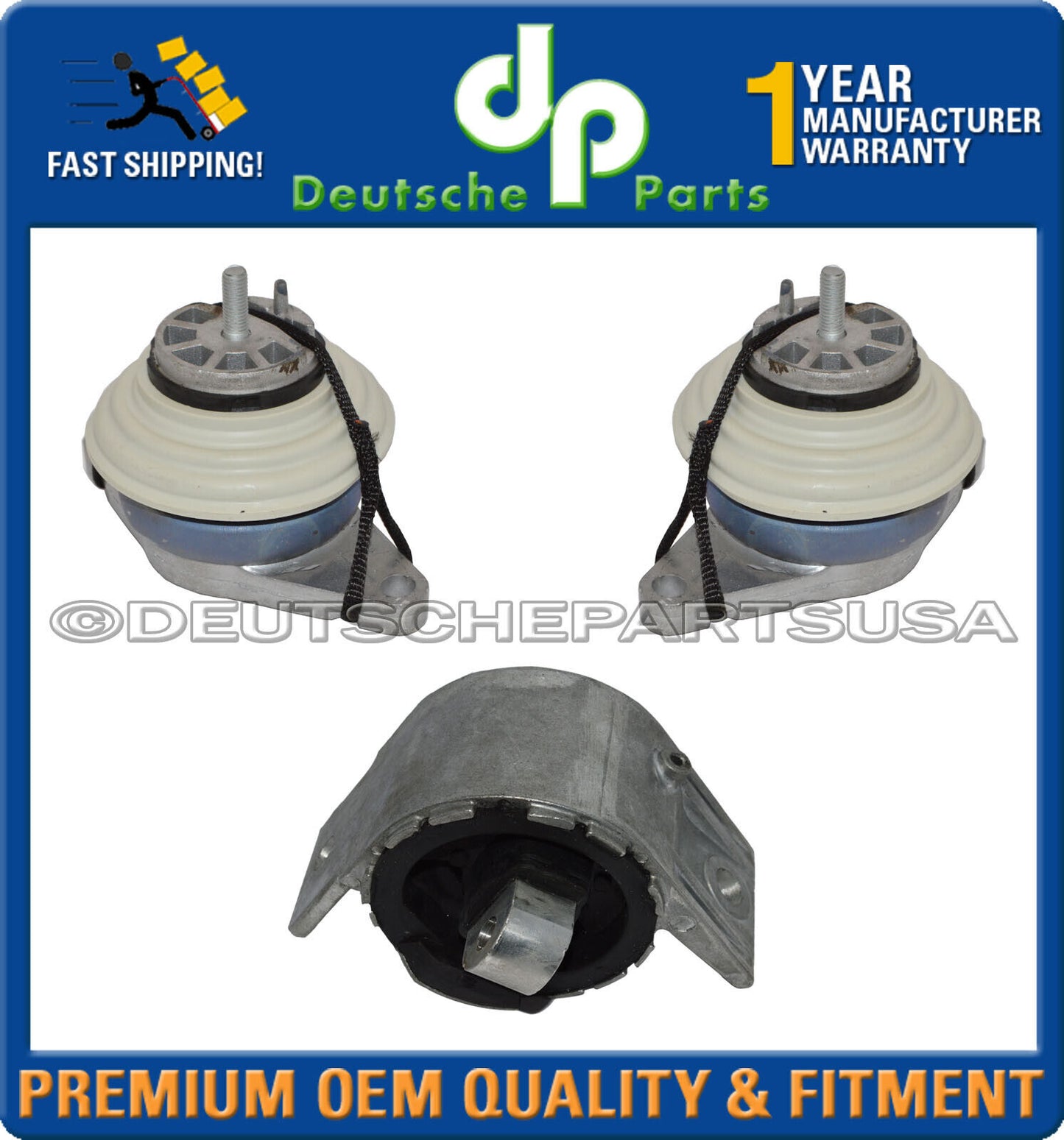 Jaguar AWD XF XJ 13-17 Engine Motor Mount Trans Mount Mounts L+R C2D 19070 Set 3