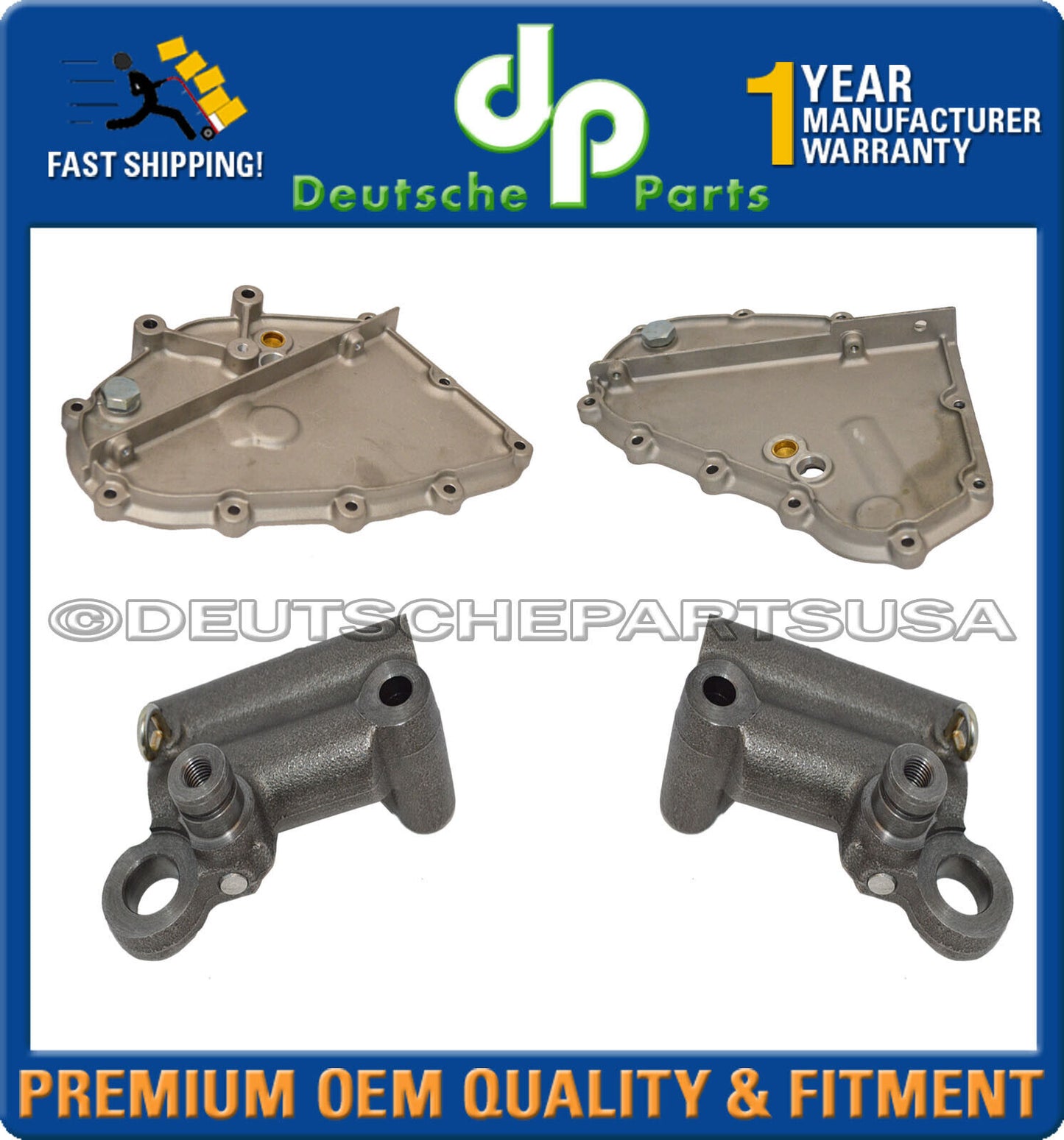 Porsche 911 930 Engine Timing Chain Tensioner Cover Housing L+R  Set 4