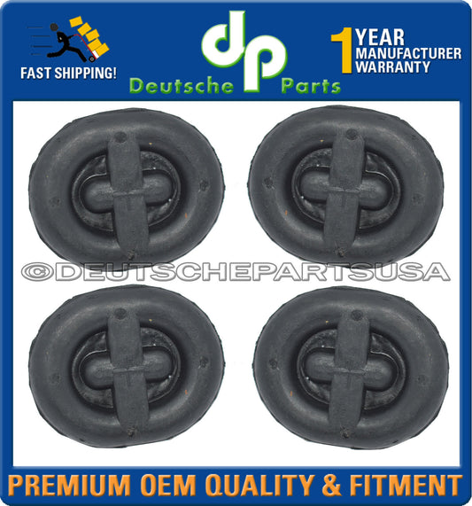 Audi 4000 80 90 Quattro WV Golf Jetta Exhaust System Hanger 171253147 Set of 4