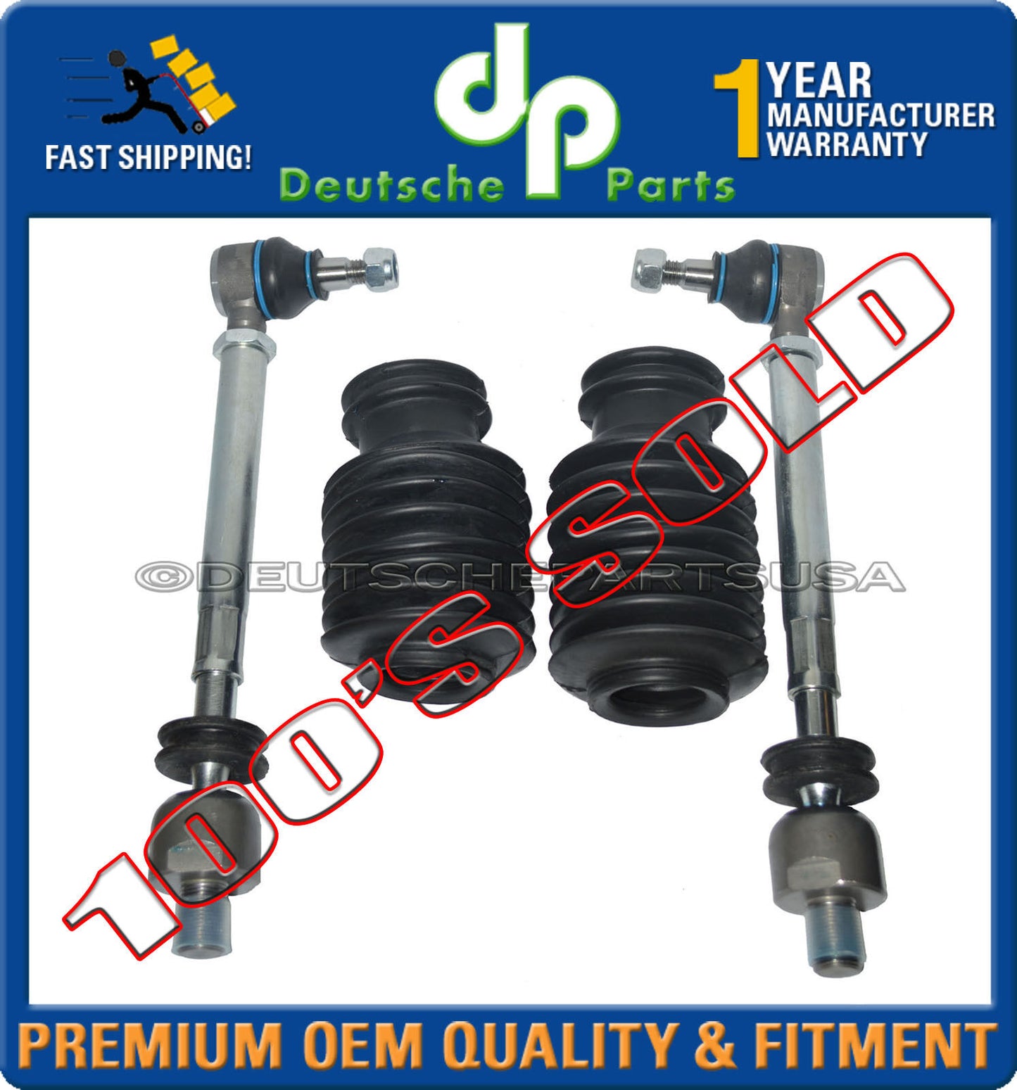 Porsche 928 S GTS S4 Steering Tie Rod Rods Boots Kit 928 347 031 09 SET 4