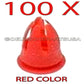 100 x Red Fender & Door Molding trim Clips for Various Mercedes Benz #0019882081