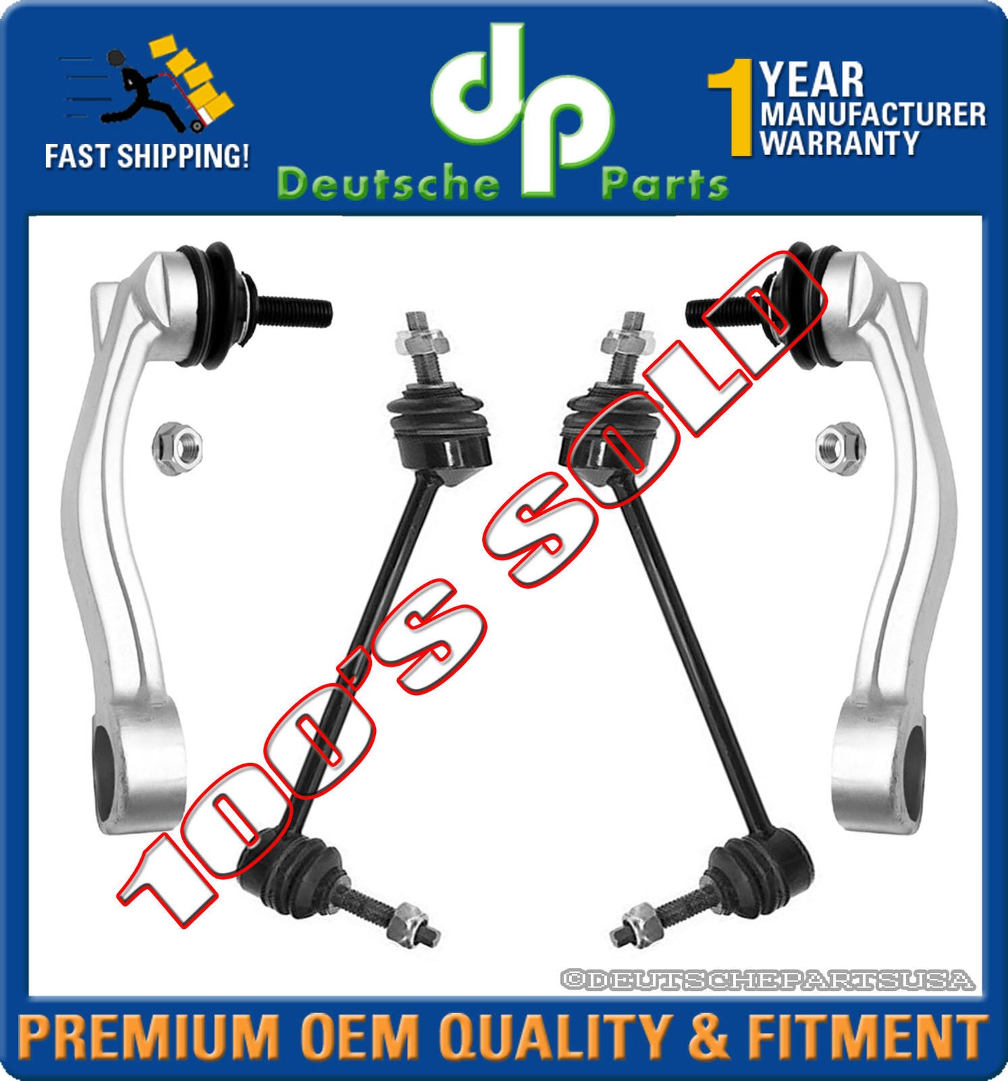 JAGUAR FRONT + REAR SWAY STABILIZER BAR LINKS C2C18572 C2C18573 C2D24220 SET 4