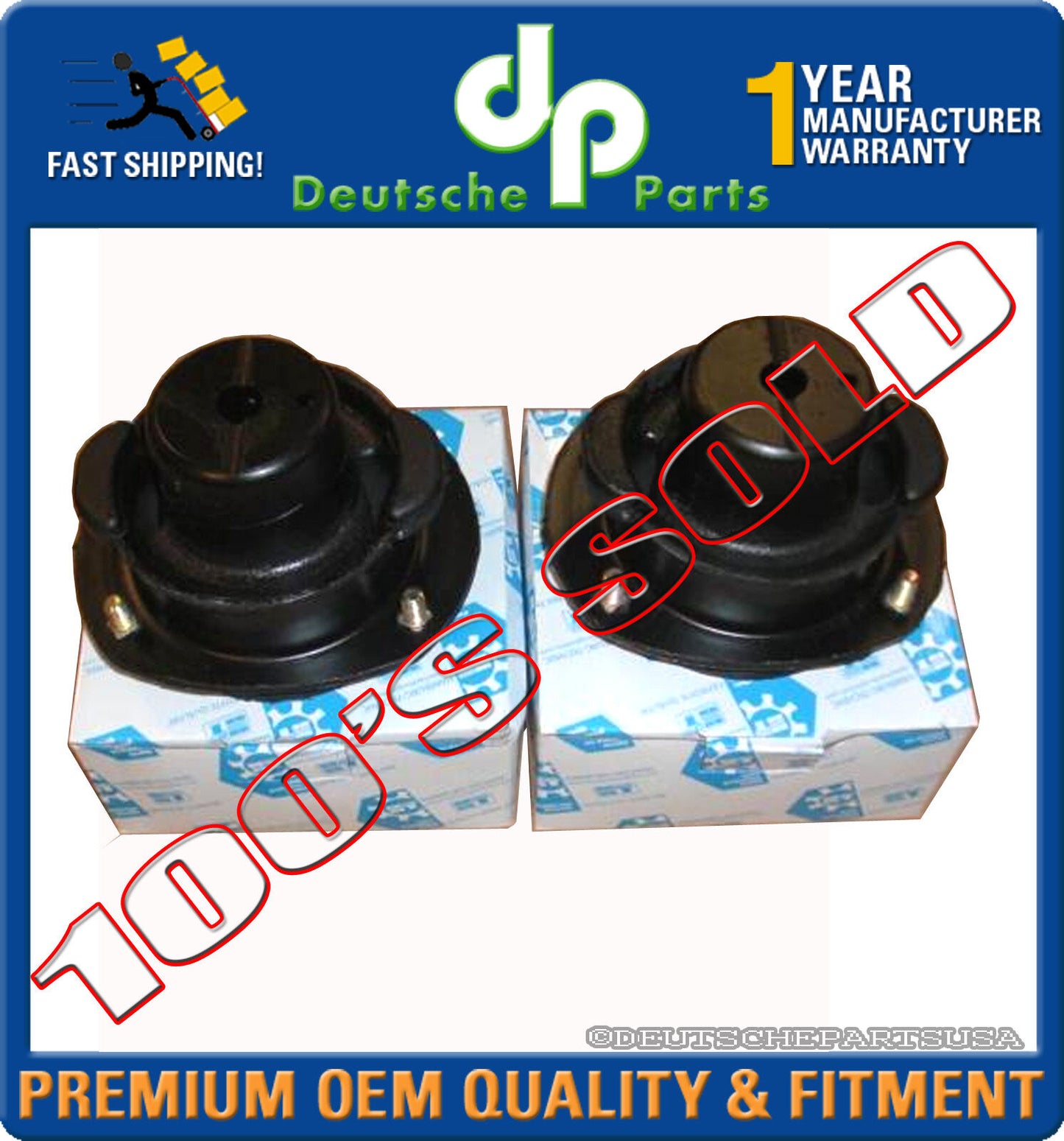 MERCEDES W129 W124 FRONT STRUT SHOCK MOUNT MOUNTS LH + RH 2 x 1243200473 SET 2