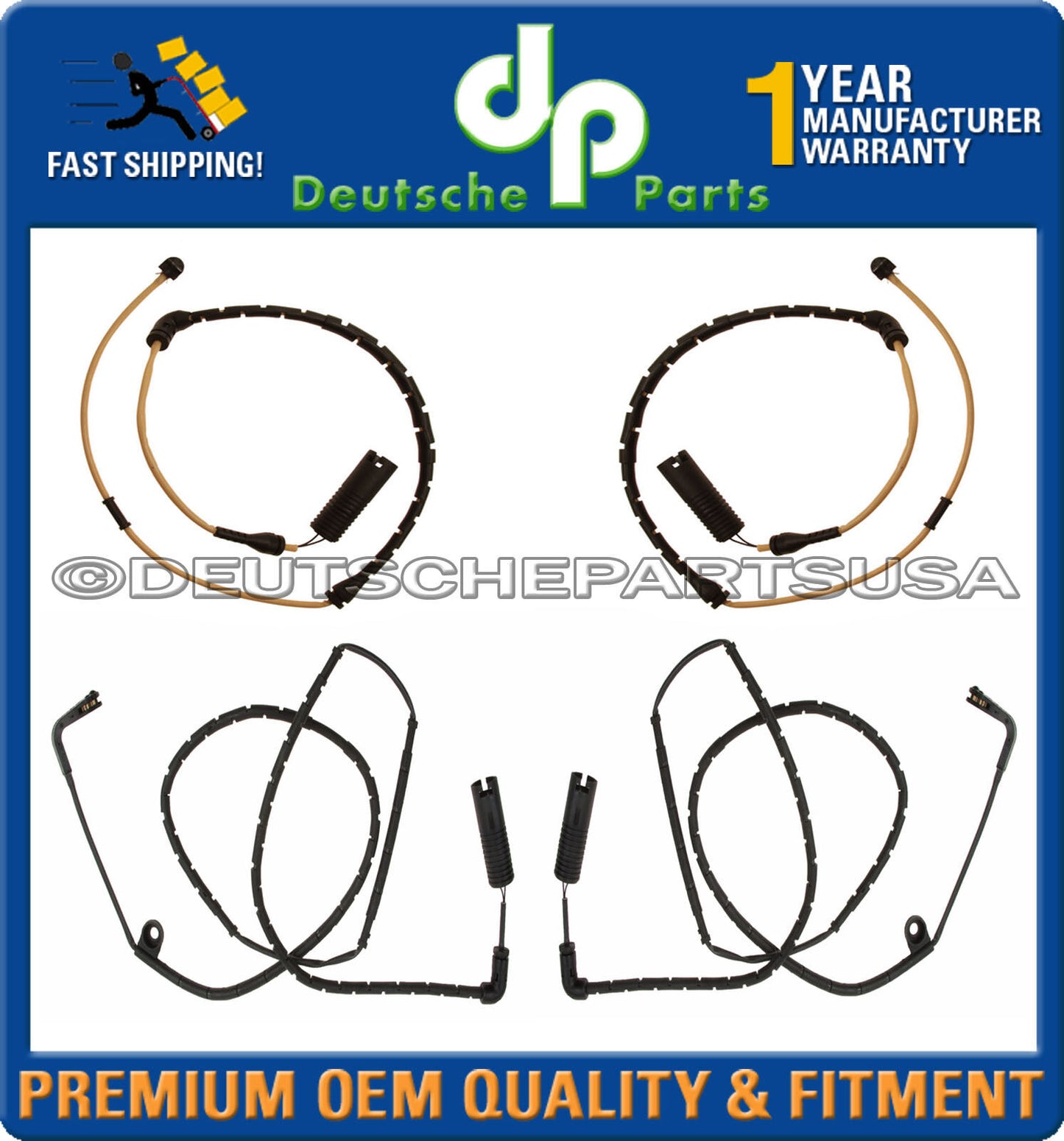LAND Range Rover Front+Rear Brake Pad Wear Sensor SENSORS SEM000012 SOE500030