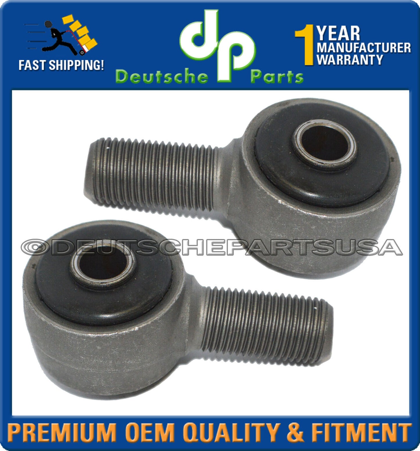 Porsche 911 912 Steering Tie Rod Assy Articulated Bushing Bolts LH + RH Set 6