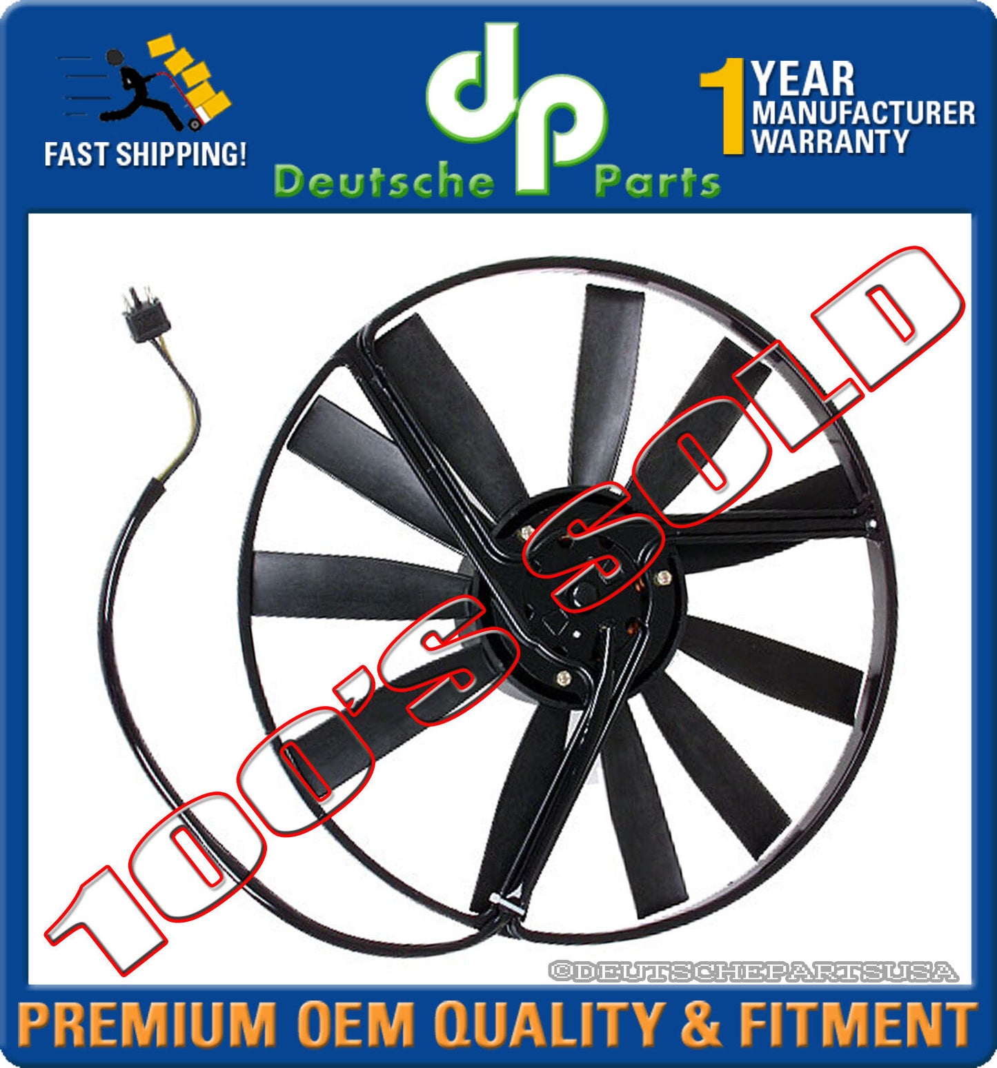 Mercedes W126 W124 W201 190 500 420 SEL SEC FAN MOTOR 0005007993 / 0005005093
