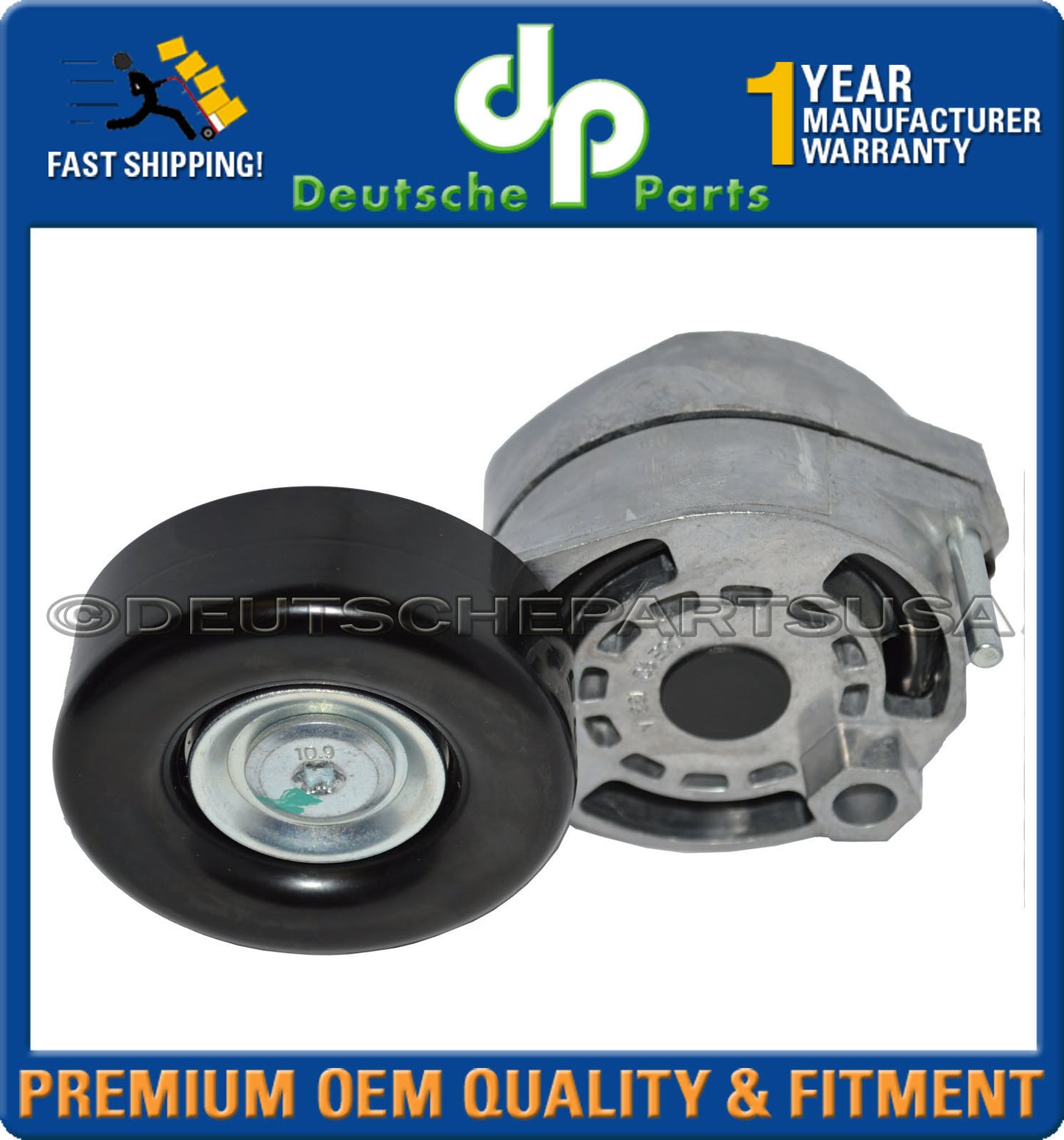 Audi V6 Serpentine Belt  Acc.Belt Idler Pulley Tensioner Assembly Set of 3