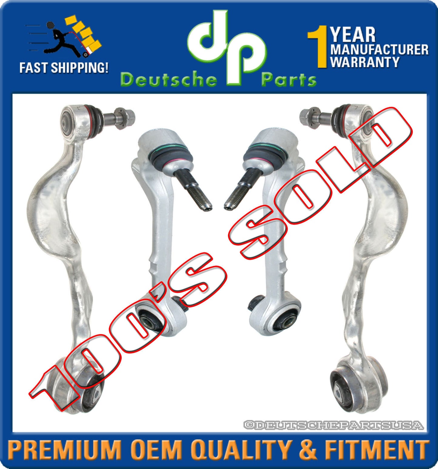 FRONT UPPER + LOWER CONTROL ARM ARMS BALL JOINT SET for BMW E82 E88 E90 E91 E92