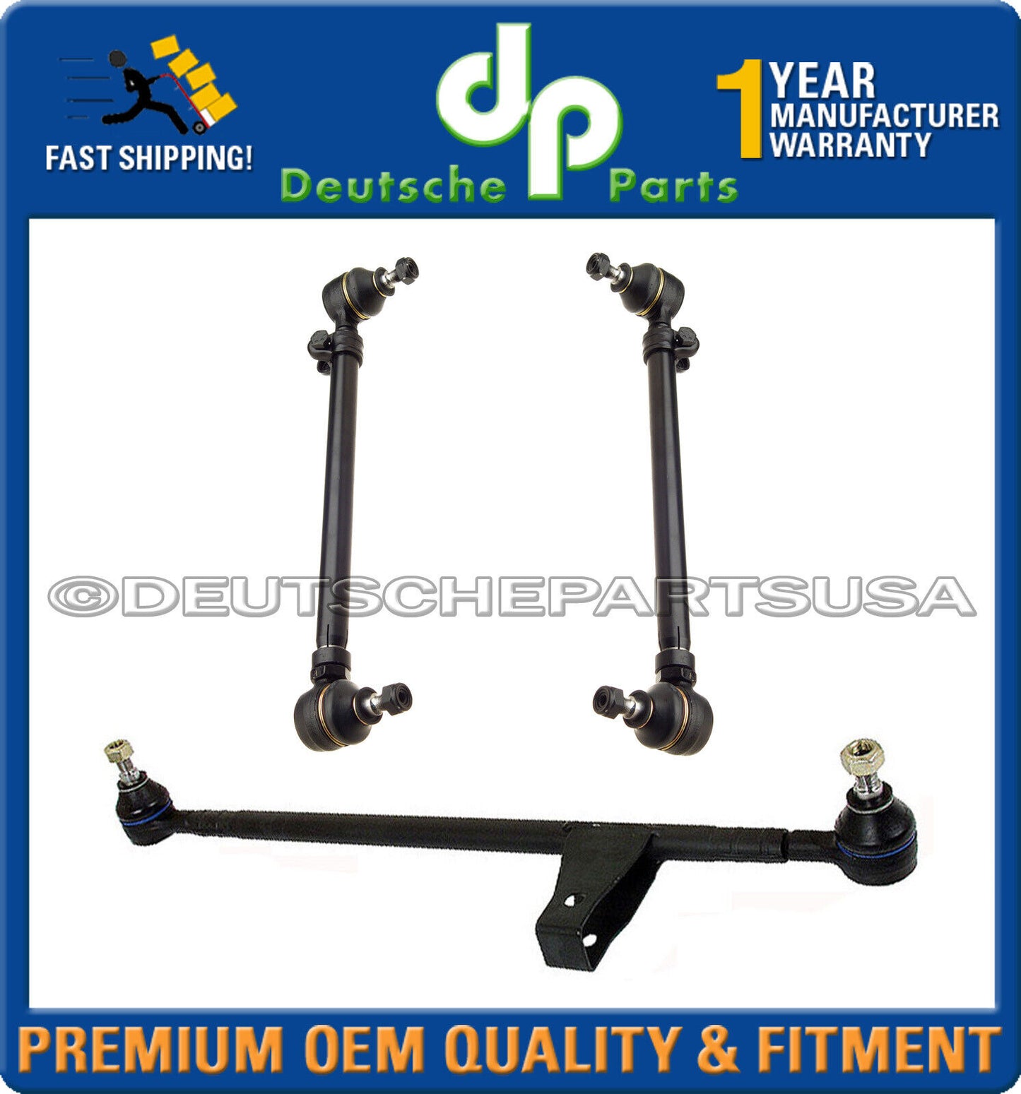 MERCEDES W123 300D 240D 300TD 300CD Center Drag Link TIE RODS Ball Joint Set 5