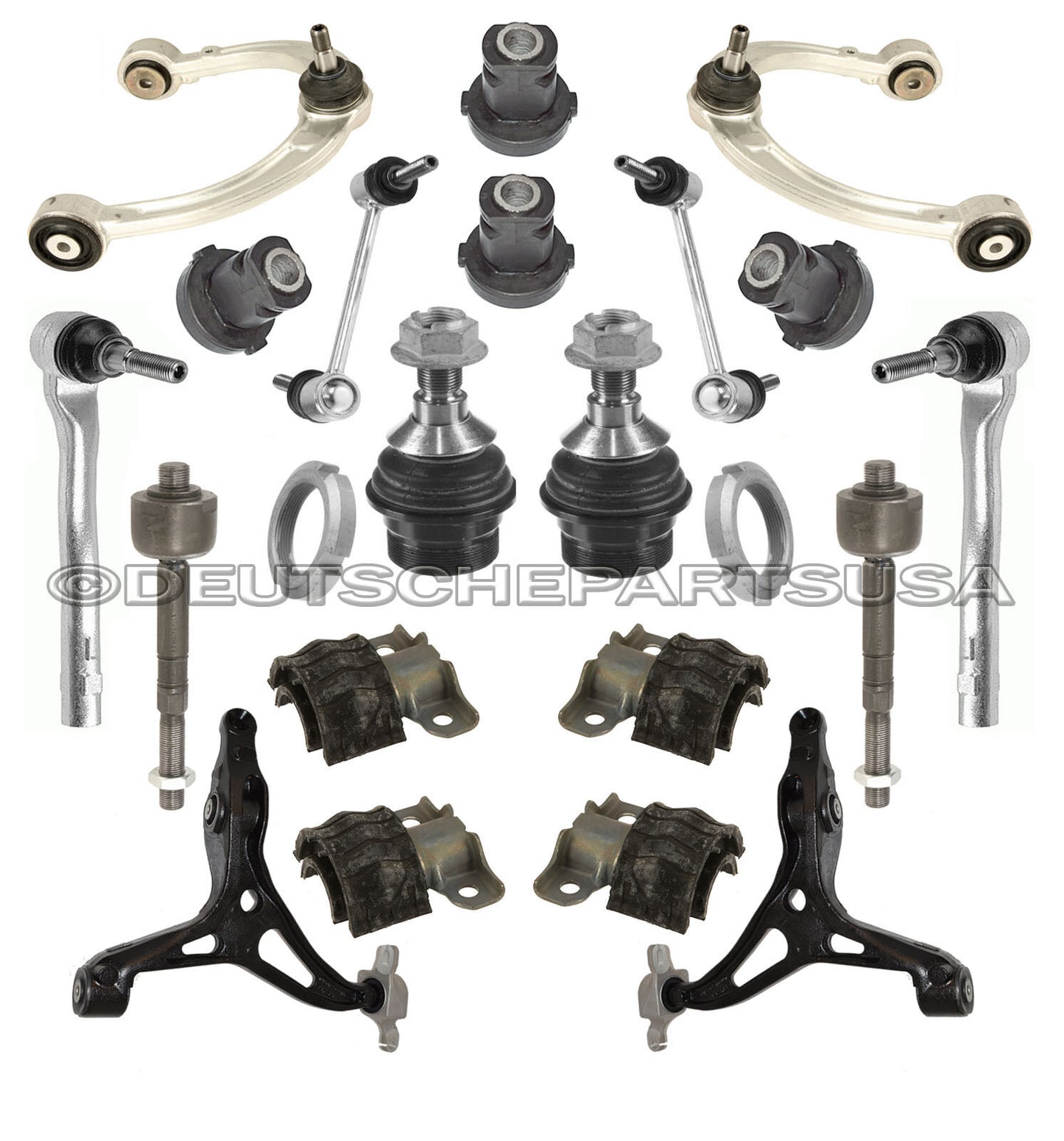 Mercedes W164 ML GL FRONT Control Arms Ball JointS Bushings SUSPENSION Kit 20 pc