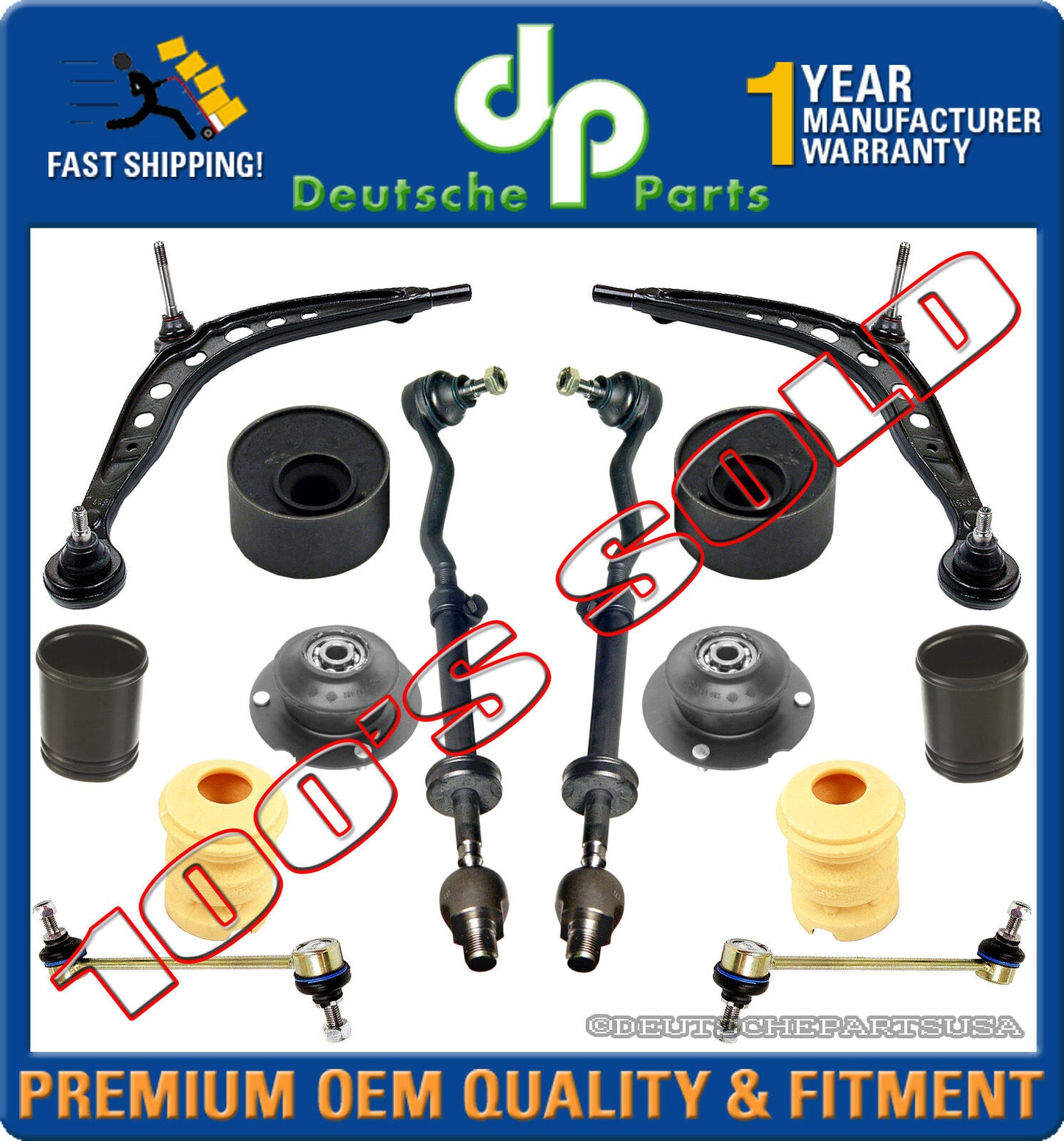CONTROL ARM BALL JOINT TIE ROD SWAY BAR STRUT BUMP MOUNT KIT 14 for BMW E30 M3