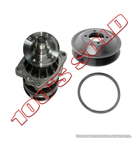 WATER PUMP METAL IMPELLER + GASKET + ALUMINUM PULLEY for BMW E36 E39 325i SET 3