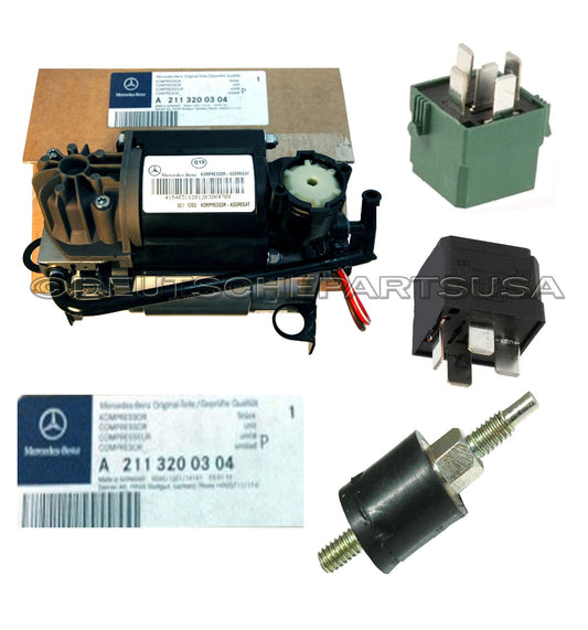 ORIGINAL MERCEDES W220 W211 W219 AIRMATIC SUSPENSION COMPRESSOR AIR PUMP & RELAY