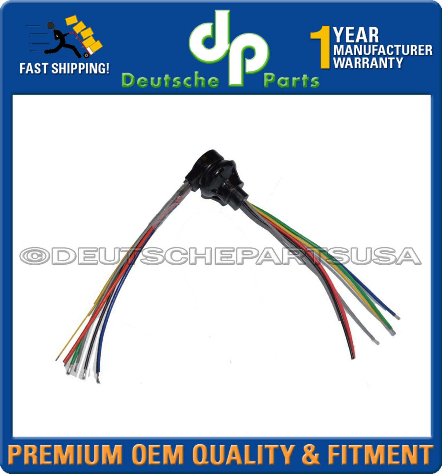 Porsche 911 912 ELECTRICAL MULTI PLUG SOCKET 6 POLE w\ HARNESS 90161233000