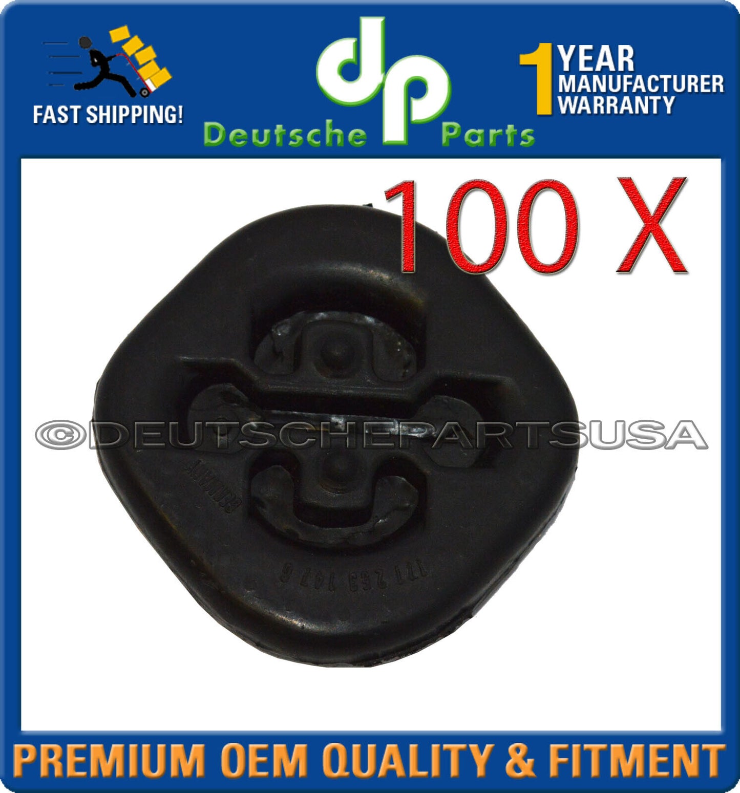 VW Cabrio Jetta Passat Scirocco Chain Reinforced Exhaust Hanger 171253147G x 100