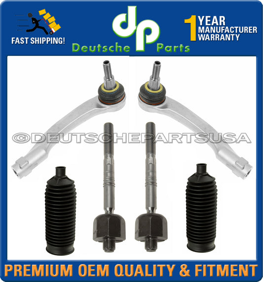 Porsche Panamera Front STEERING INNER + OUTER TIE ROD RODS RACK BOOT BOOTS SET 6