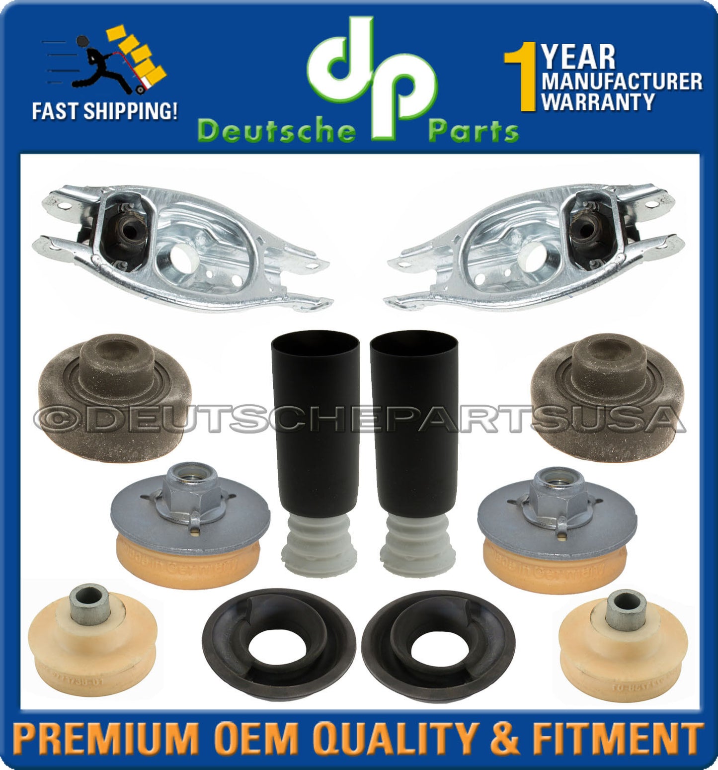 Rear UPP + LOW Shock Strut Mount Mounts CONTROL ARM ARMS BMW E82 E88 E90 Kit 12