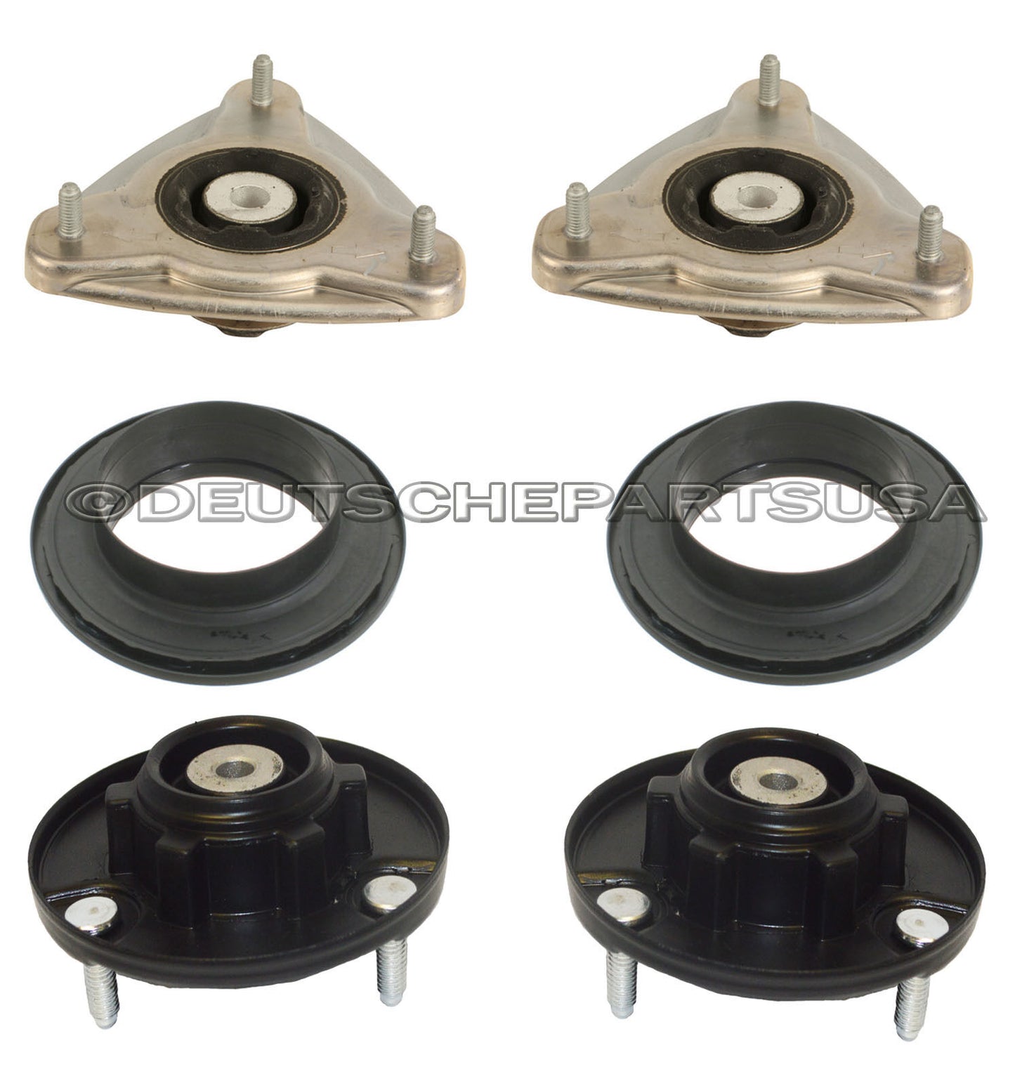 Porsche 911 996 Front + Rear Upper Strut Mount Mounts + Bearing Bearings Set 6