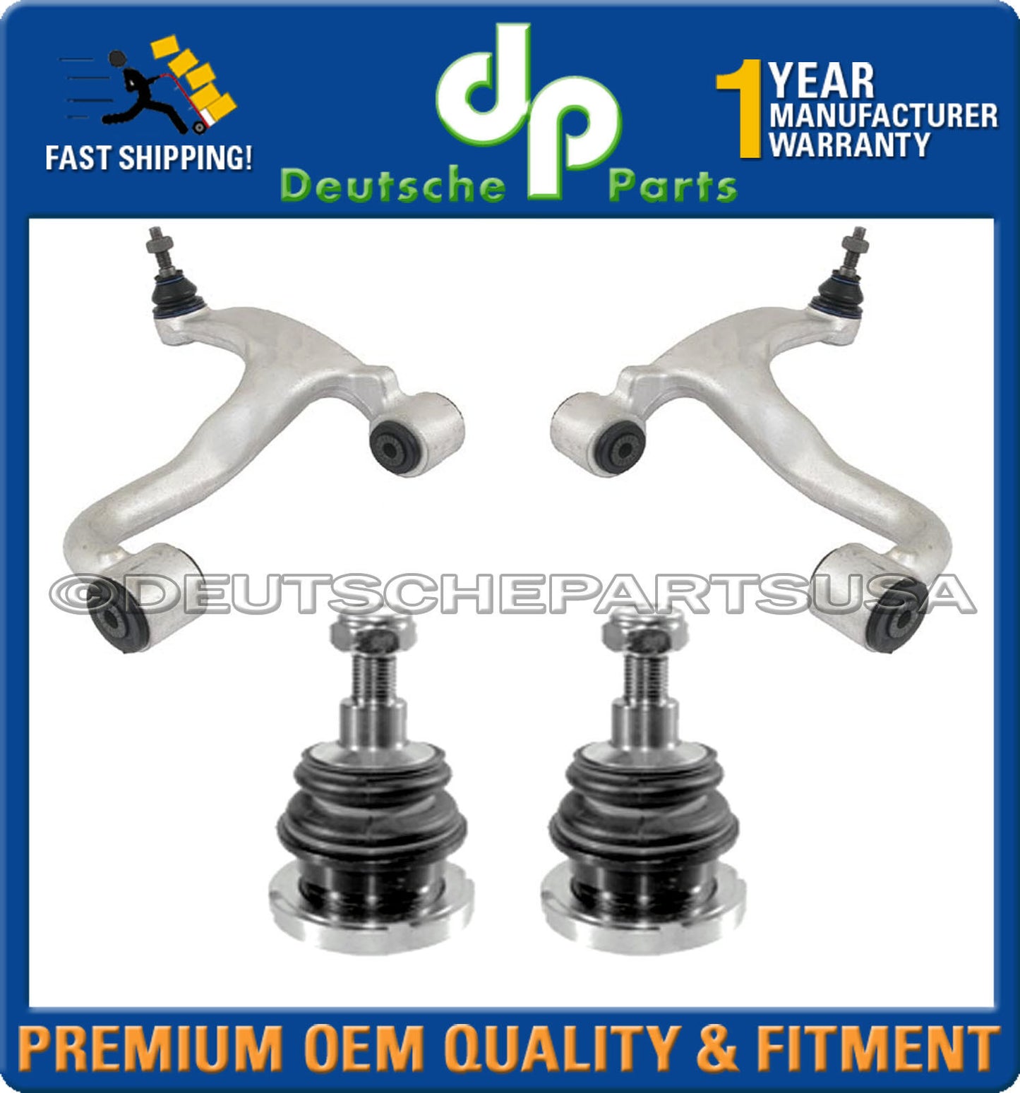Mercedes W163 ML REAR Upper & Lower Control Arm Arms Ball Joint Joints Set 4