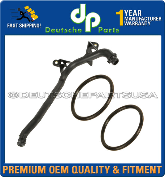 WATER PUMP PIPE to COOLANT EXPANSION TANK HOSE + ORINGS 11537502000 for BMW