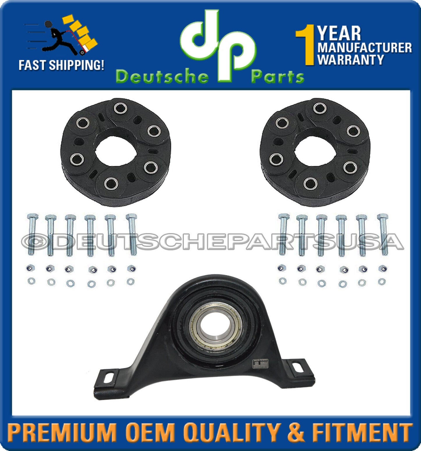 MERCEDES-BENZ Drive Shaft Center Support Bearing Drive Shaft Flex Joint Disc Kit