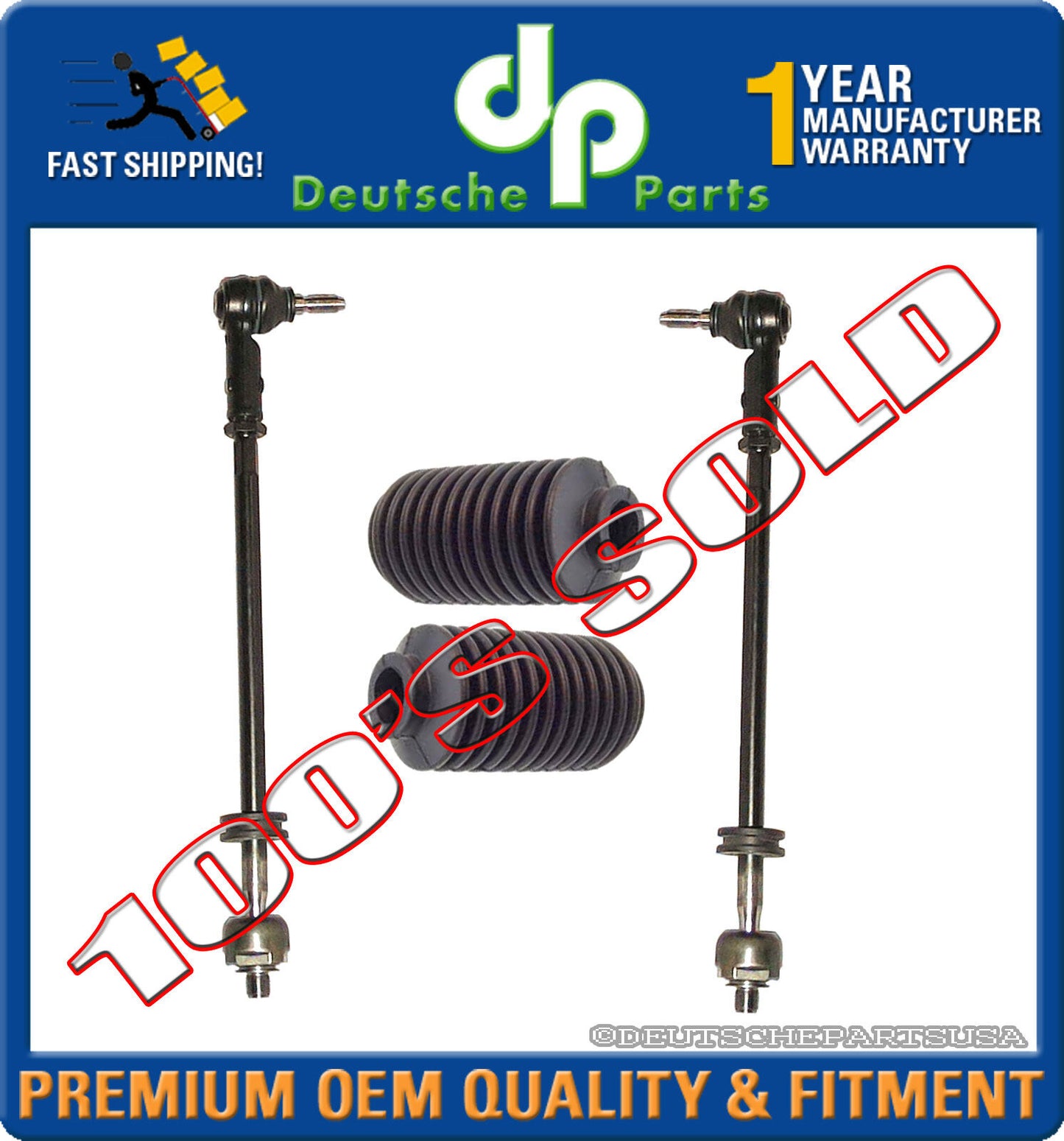 Porsche 944 S S2 968 Tie Rod Rods Boot Kit UPGRADE P/S 944 347 033 23 Kit SET 4