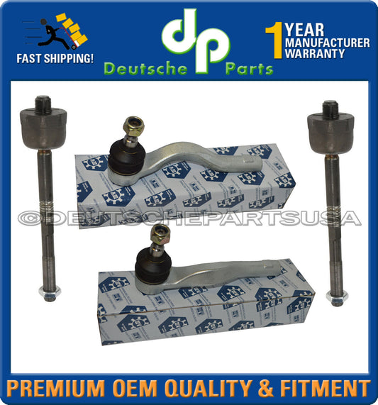 For Mercedes W204 W207 C-Class 4Matic Inner & Outer Tie Rod Ends Set of 4