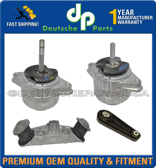 Porsche Panamera 4.8 Engine Motor Mount Transmission Mount Torque Damper Set 4