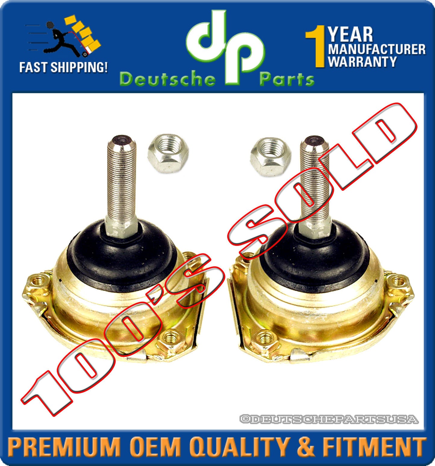 MERCEDES W123 230 240 280 300 TRACK GUIDE ROD MOUNT MOUNTS 1233301335 SET of 2