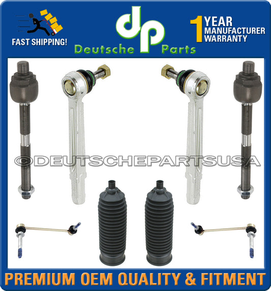 Porsche 911 996 986 Boxster Sway Bar Links Inner Outer Tie Rods Rack Boots Kit 8