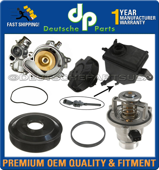 WATER PUMP + GASKET + PULLEY + THERMOSTAT ASSEMBLY + EXPANSION TANK for BMW E60