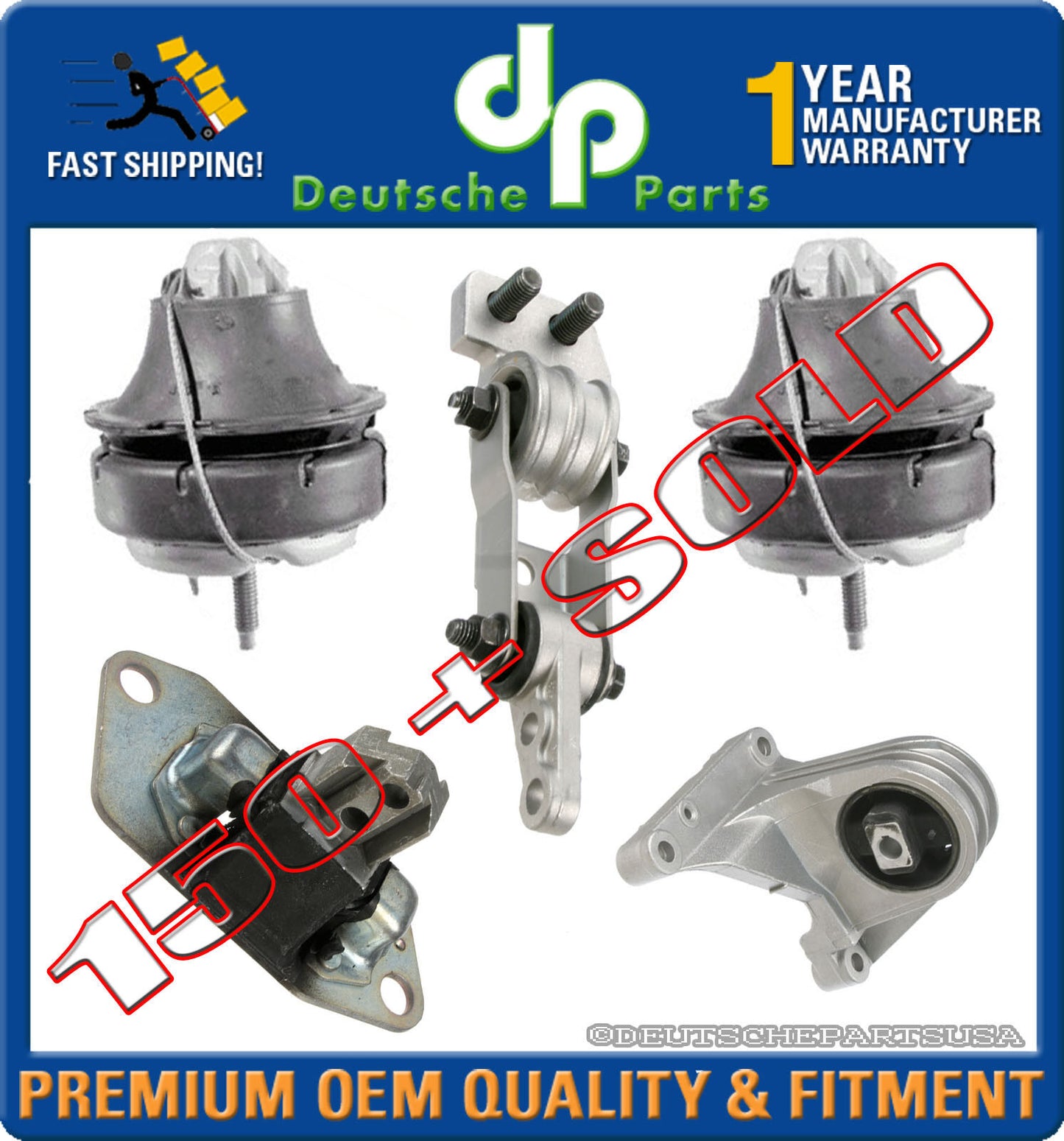 VOLVO S60 V70 XC70 XC90 MOTOR + SUBFRAME MOUNT TORQUE ROD STABILIZER BRACKET KIT