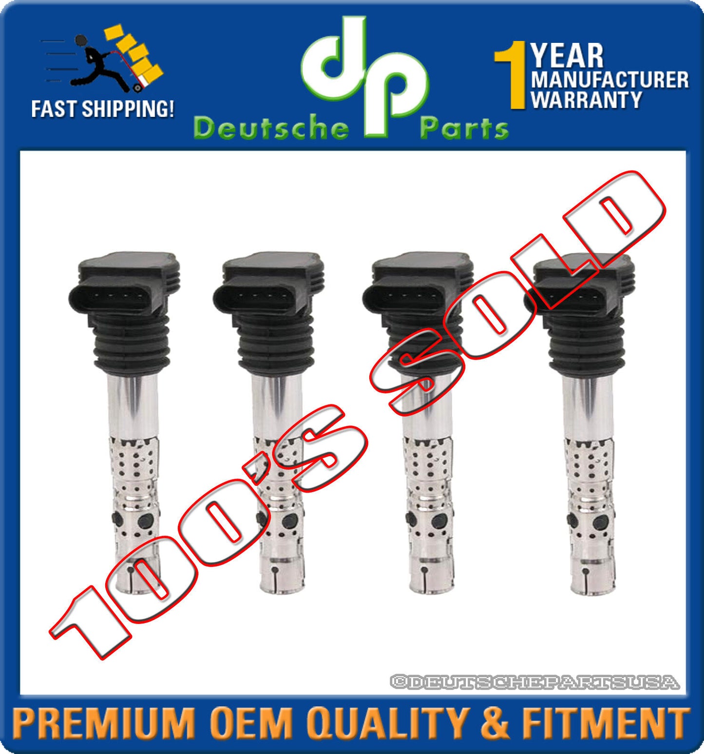 AUDI A4 TT 1.8T AVANT CABRIOLET QUATTRO IGNITION COIL Coils 4 x 06B 905 115R SET