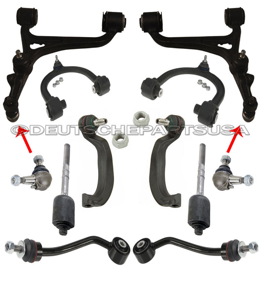 Mercedes W220 4MATIC LOWER Control Thrust Arm Arms Ball Joint SUSPENSION Kit 12