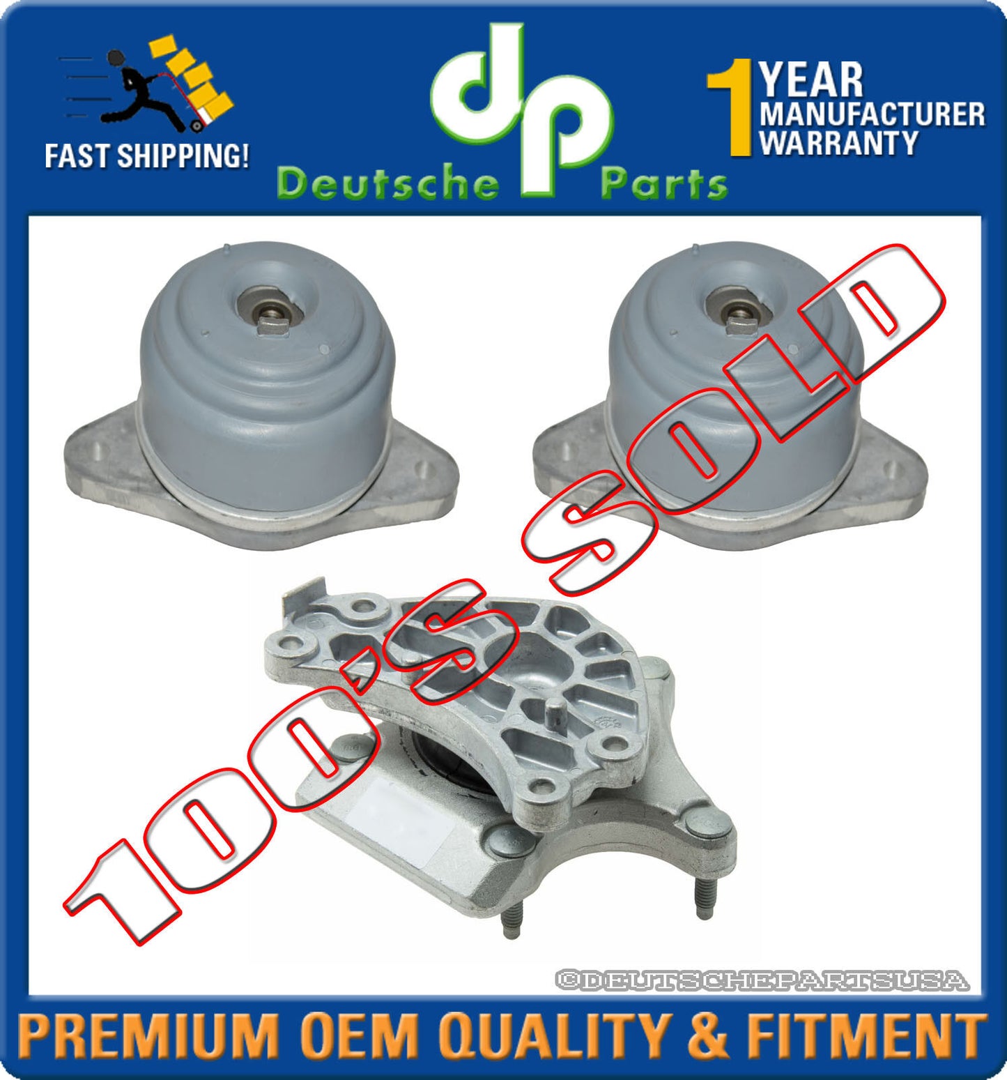 HYDRAULIC ENGINE MOTOR TRANSMISSION MOUNT MOUNTS for MERCEDES W221 4Matic SET 3
