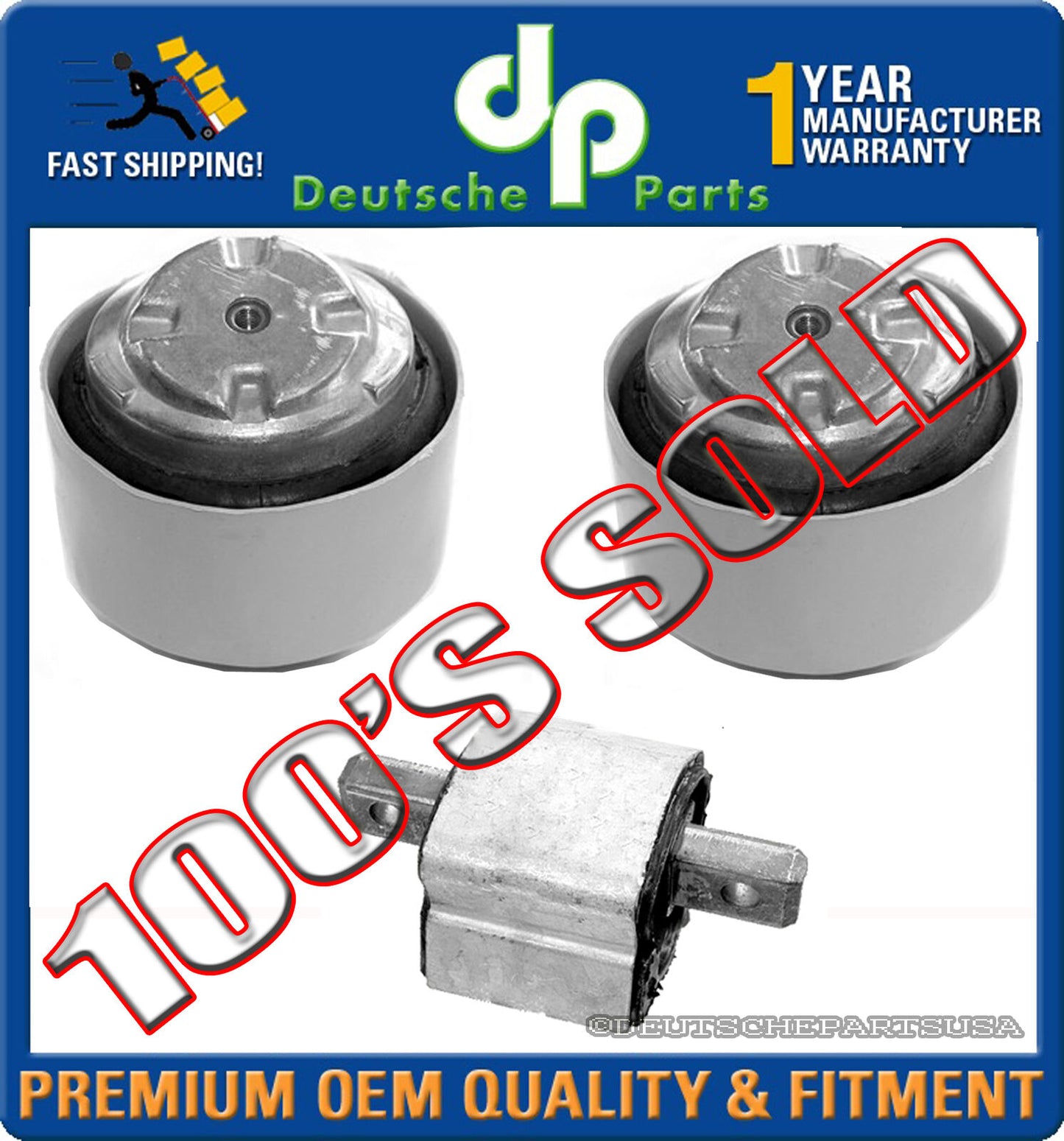 MERCEDES W208 CLK430 CLK55 HYDRAULIC ENGINE MOTOR TRANSMISSION MOUNT MOUNTS 3