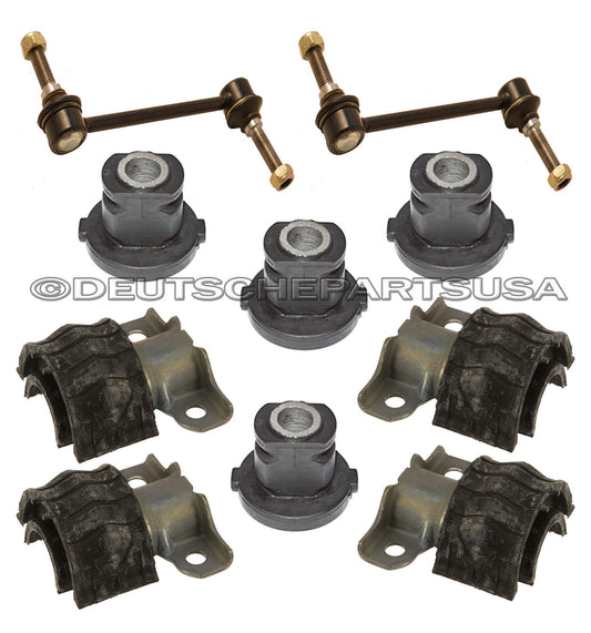 SWAY STABILIZER BAR LINK + STEERING RACK MOUNT Bushings Mercedes W164 GL ML 10pc