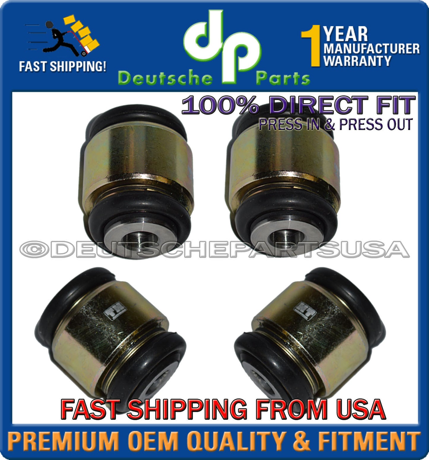 JAGUAR S TYPE Rear Lower Control Arm Fluid Hydrabushes BUSHING Bushings SET 4