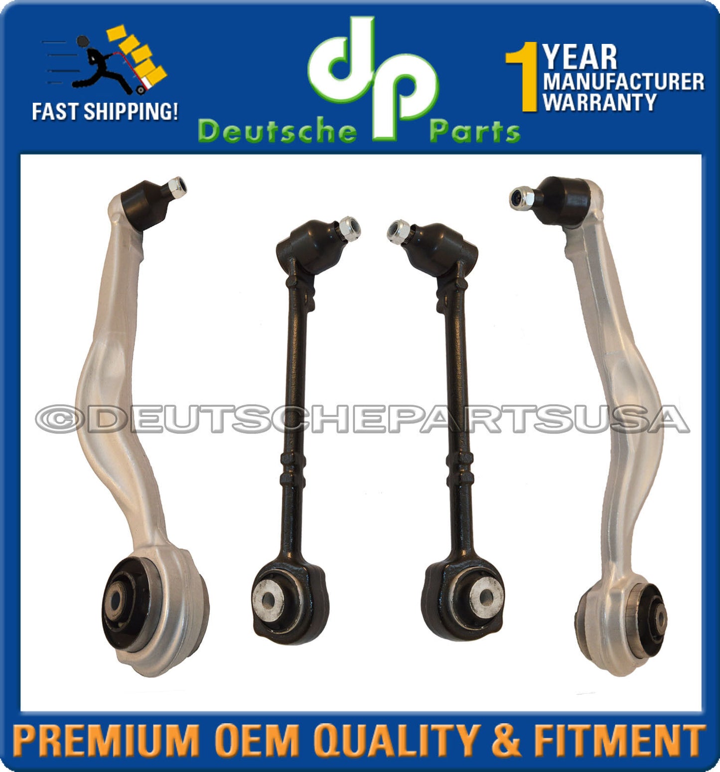 Mercedes W212 4Matic Frt Upper Lower Control Arm Ball Joints Sway Bar L+R Set 6