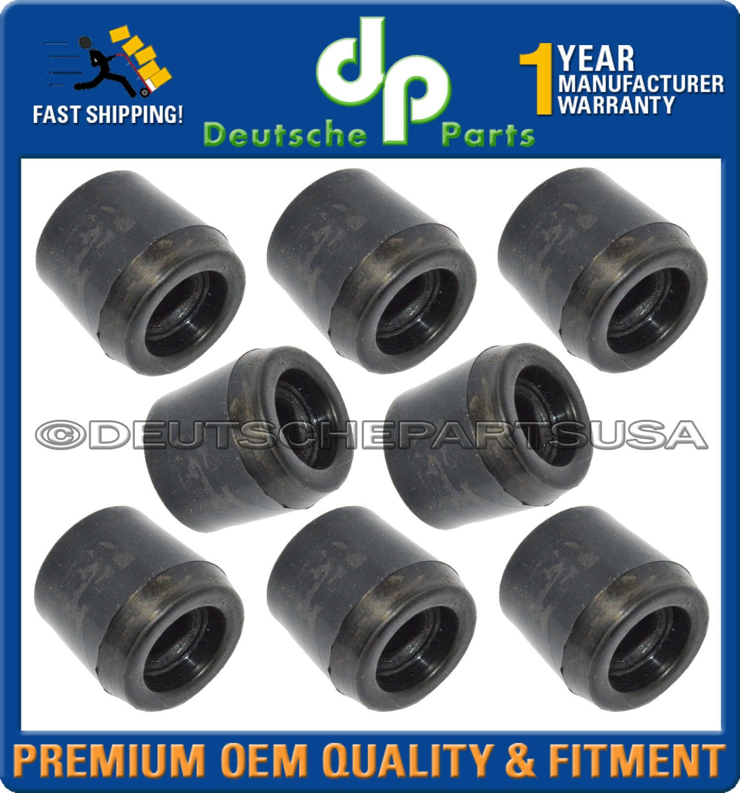 Porsche 928 Fuel Injector Sleeve Seal  928 110 398 00 92811039800 Set of 8