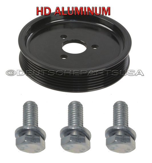 Power Steering Pump ALUMINUM Pulley & BOLTS for BMW E46 E39 X5 325i 330i 323i