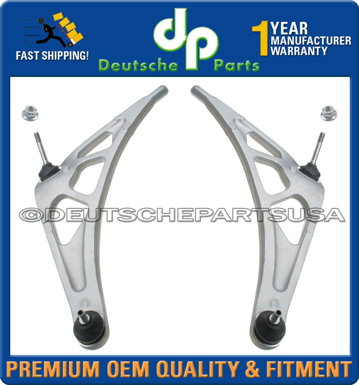 FRONT LOWER CONTROL ARMS BALL JOINTS for BMW 31122229453 31122229454 E46 M3 SET