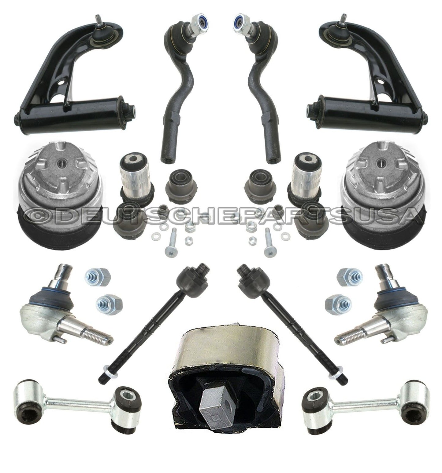 MERCEDES W210 E300 Front Control Arms Ball Joints Tie Rods Mounts SUSPENSION Kit